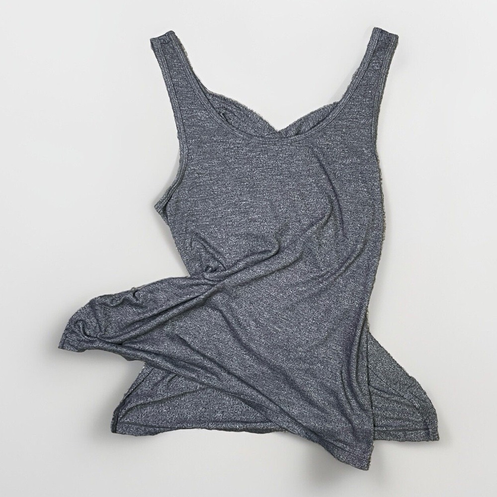 Gaiam‎ Women's Yoga activewear Tank Top Gray side slit Size small
